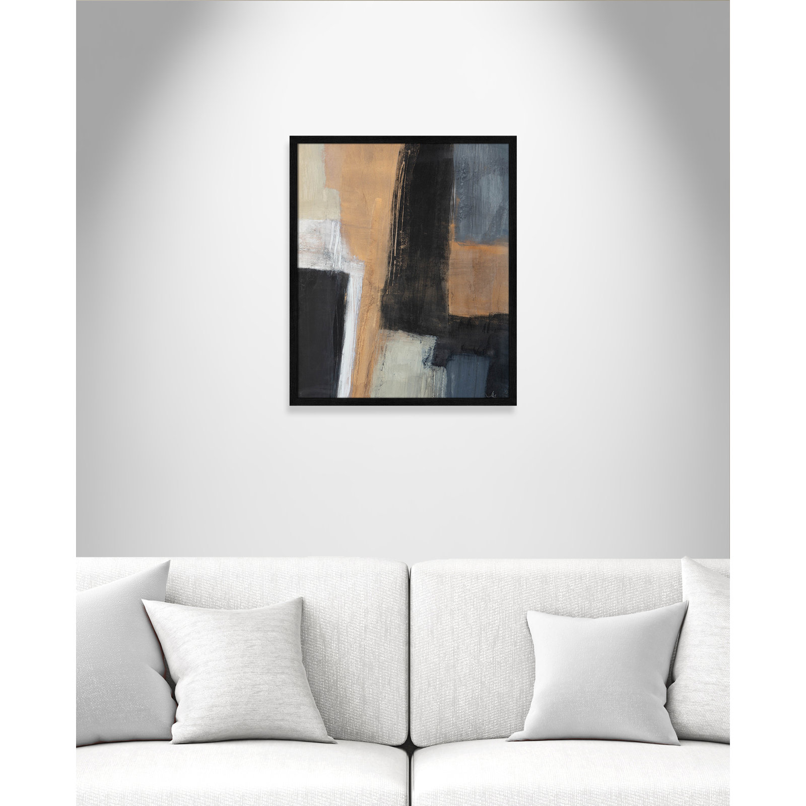 Metallic Slate I Print, 25.5" H x 21.5" W x 1.25" D, Black Slim Unmatted Picture Framed