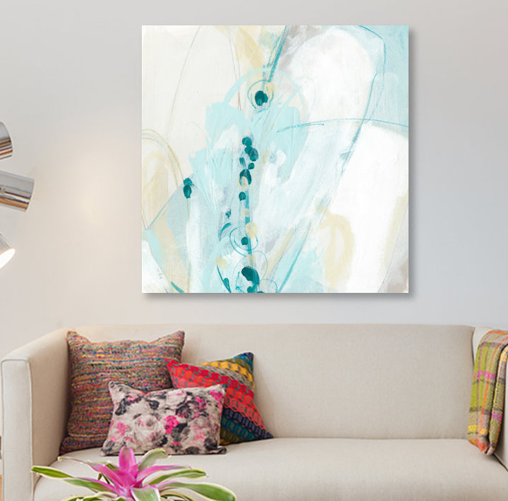 « sea story iv », impression sur toile, H 26 po x l 26 po x P 1,5 po, Toile tendue, Pas de tapis