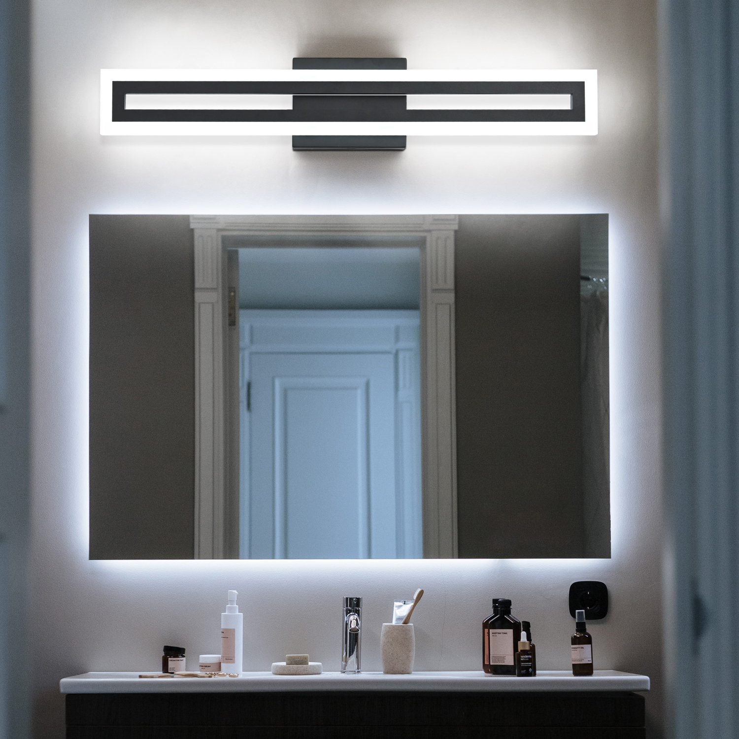 Solfart Wrought Studio 24 Inch Vanity Lights Bathroom Lights Over ...