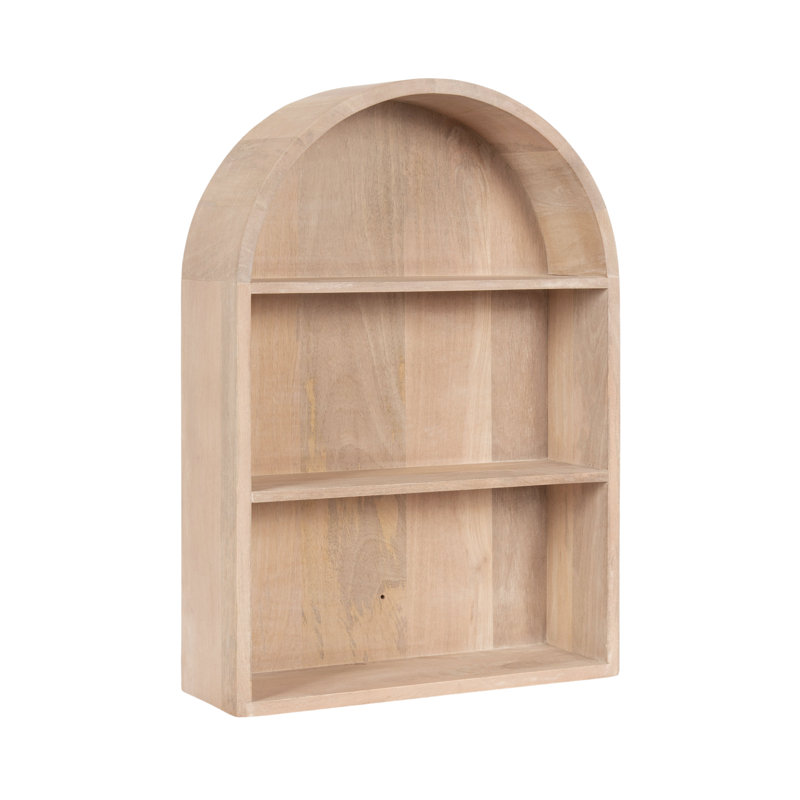 Wood Arched Wall Storage Shelf