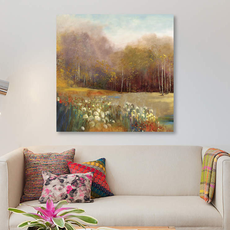 « jardin rêves i », reproduction sur toile, H 12 po x l 12 po x P 0,75 po, Toile tendue