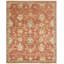 Kiernen Hand Knotted Wool Flroal Area Rug in Rust-1205212639
