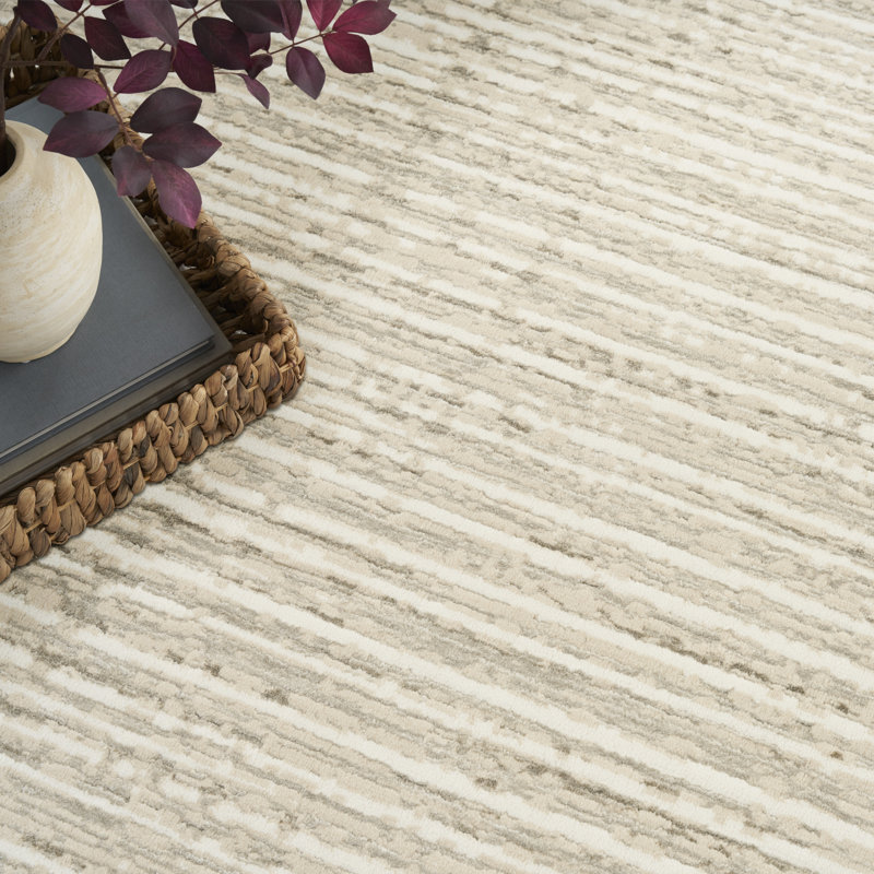Nourison Soft Structure 5'3" x 7'3" Beige Modern Indoor Rug, Rectangle 5'3" x 7'3"