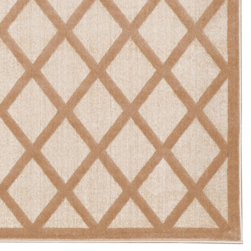 Tapis beige Geometric, Rectangle 8 pi x 10 pi