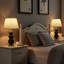 62.4cm Brown Ceramic Table Lamp With USB Ports And Bulb Included