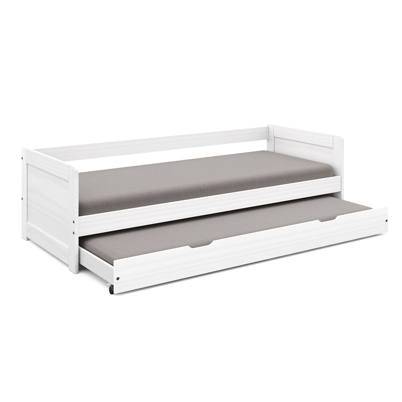 Panel Daybed With Pull-out Trundle, White