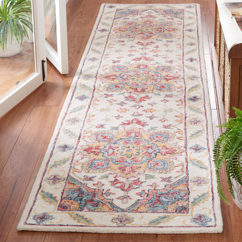 Eli-Phoenix Hand Tufted Wool/Cotton/Latex Oriental Rug in Brown, Runner 2'3" x 9'