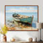 Boat Coastal Melody - Impressions encadrées-621966943-652294364