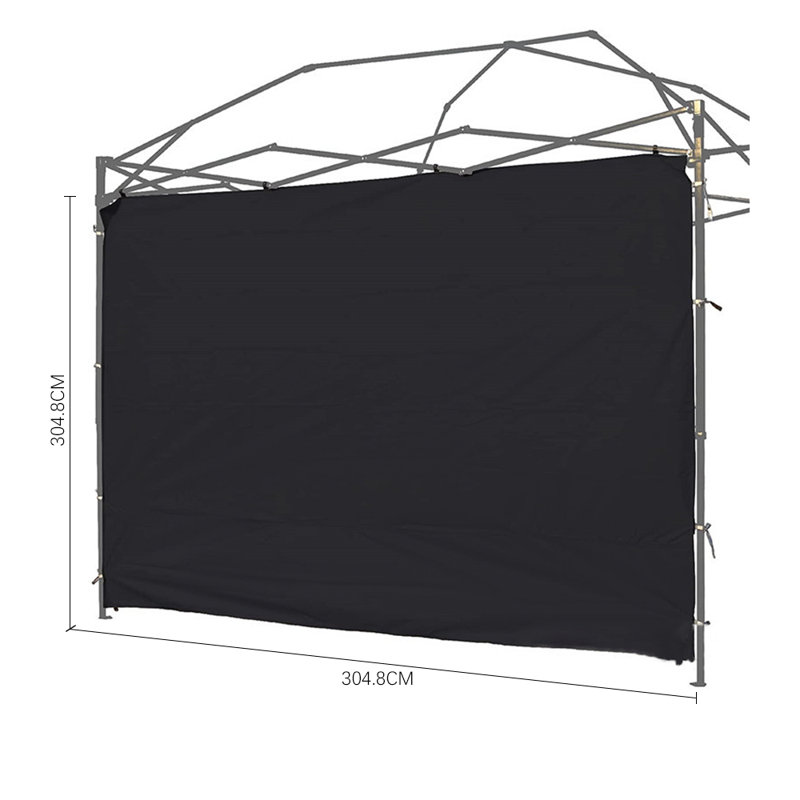 Breeins 304.8cm W x 3cm D Polyester Cover Retractable Freestanding Awning, Black