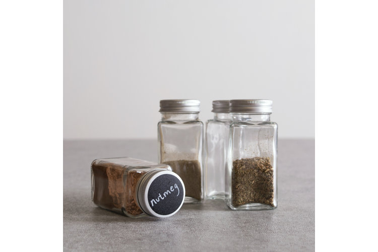 Labelled Spice Jars With Cork Lid Set of 6 Home Organisation 