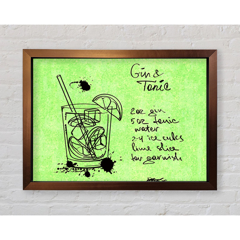 How To Make The Perfect Gin And Tonic - Single Picture Frame Print on Canvas, 84.1cm H x 118.9cm W x 3.4cm D