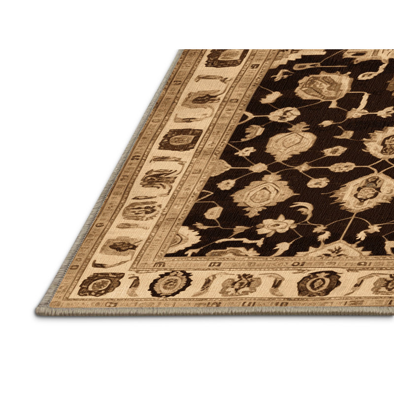 Tapis brun lavable à la machine