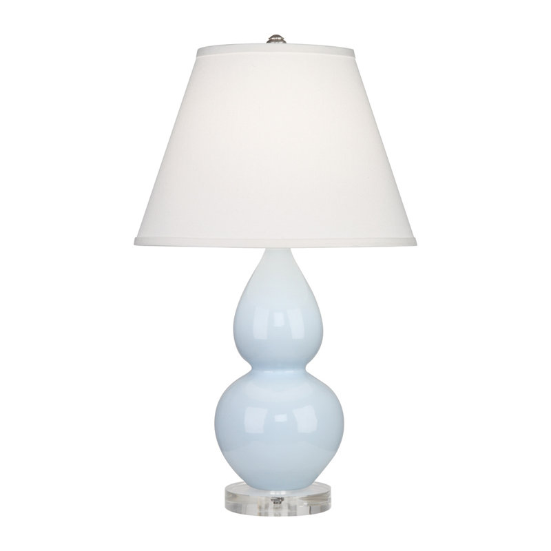 Lampe de table double gourde, Petit, Baby Blue, Lucite