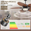Ventilateur de plafond 5 pales 52 "à feuilles tropicales avec lumières DEL-890785740