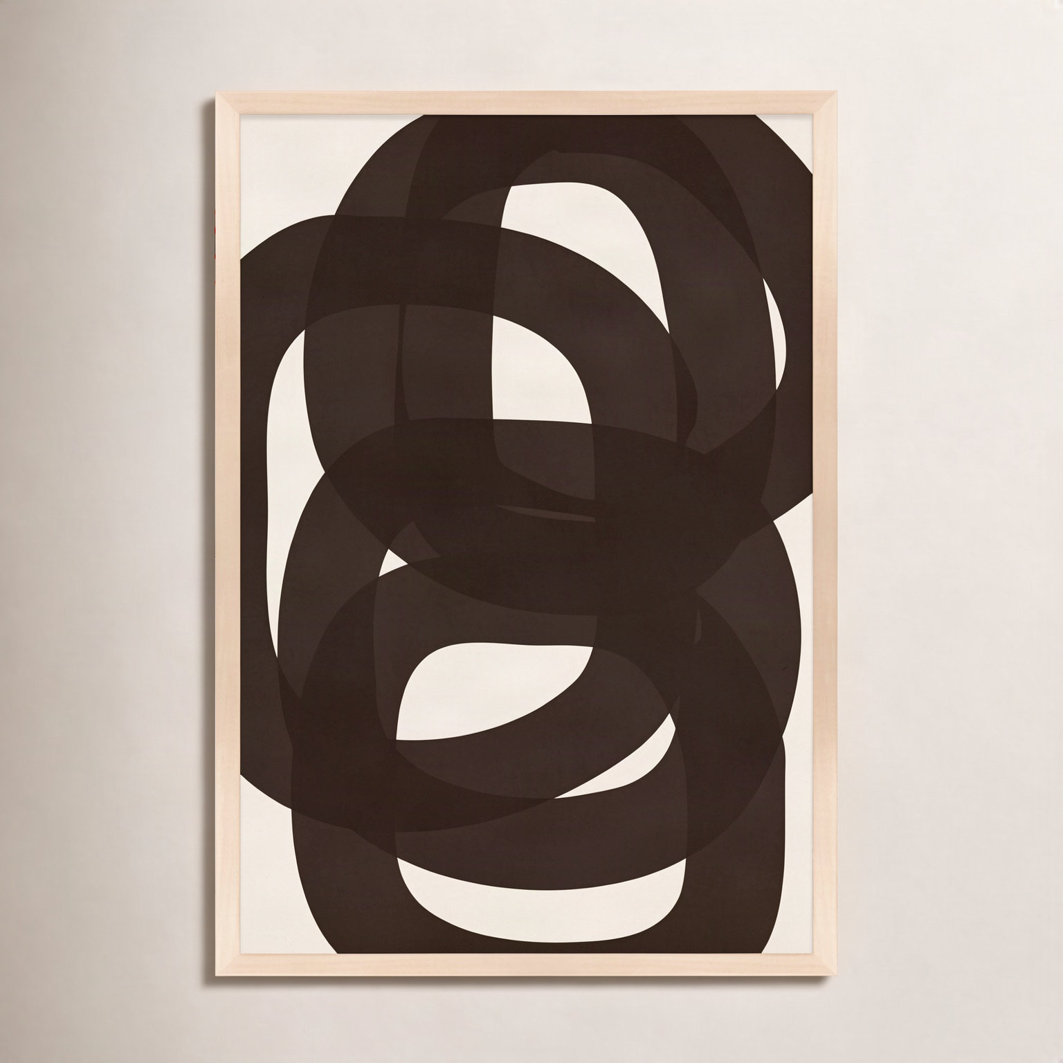 Denyer "Circular Harmony" Print, 30" H x 21" W x 1.25" D, Maple Framed Paper