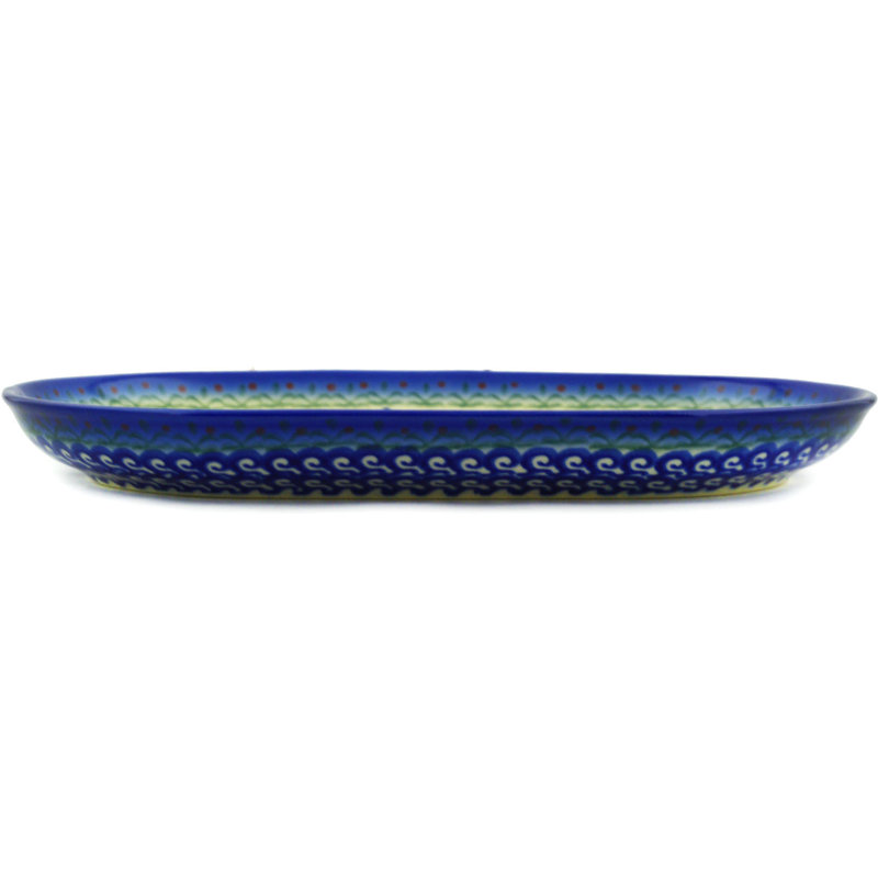 Spring Flowers Stoneware Platter, 0.98" H x 9.29" W x 5.91" D
