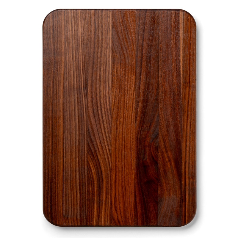 4-Cooks Series 1" Edge Grain Cutting Board, 12" W x 17" L, Walnut