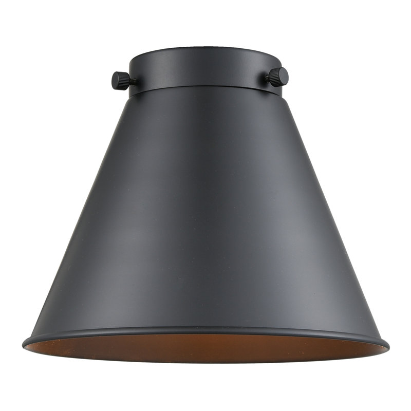 Luminaire suspendu en forme de cloche à 1 lumière Rouvin, Noir mat, Black Polished Nickel