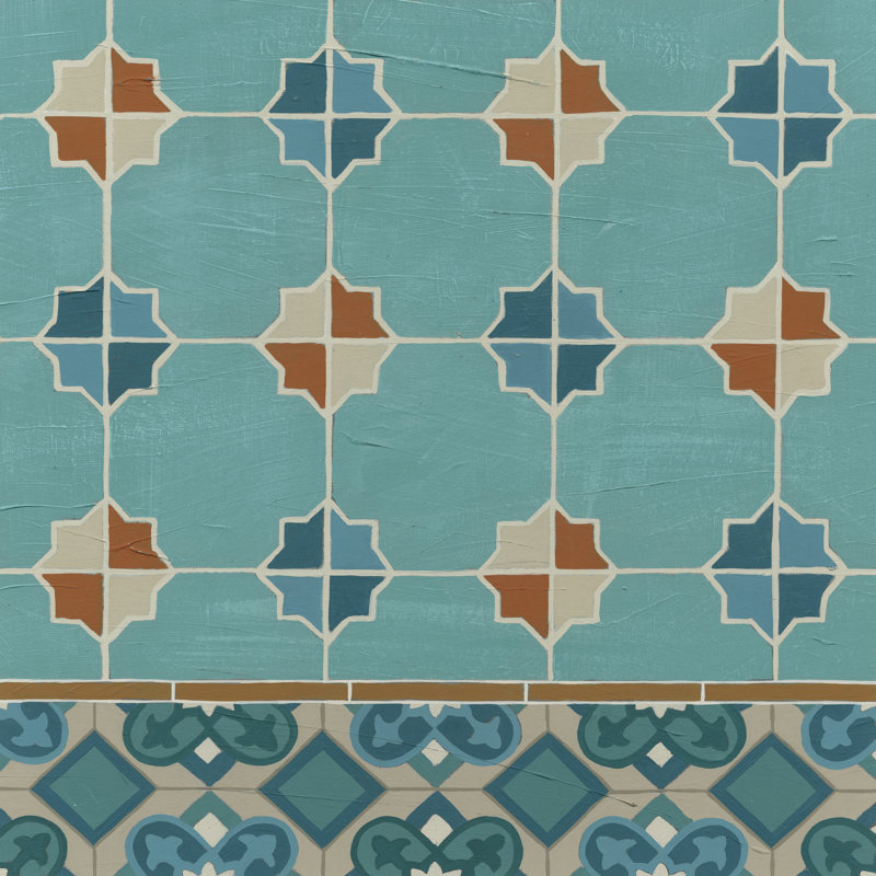 Moroccan Tile III by June Erica Vess - Wrapped Canvas Print, 91cm H x 91cm W