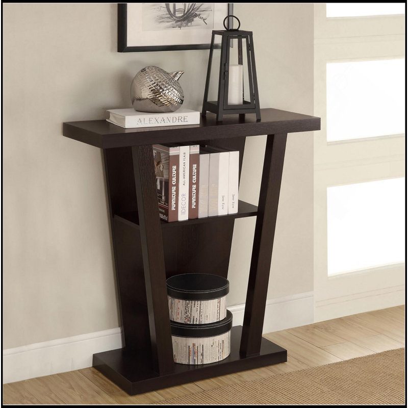 Cappuccino 2-Shelf Console Table