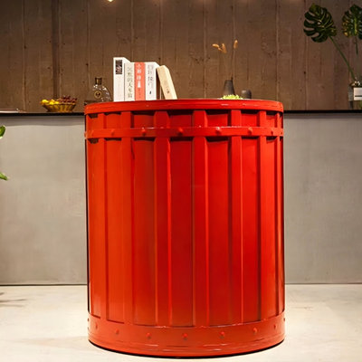 Bureau de réception moderne en demi-cercle en fer