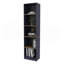 Bibliothèque H 71,1 po, 5 tablettes, bleu Alby / chêne naturel - Bureau à domicile