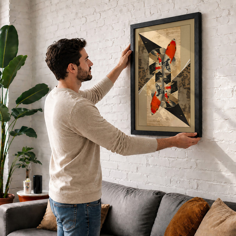 Cardinal Symmetry Eclectic - Framed Print, A4 - 29.7 x 21.0 cm, Unframed