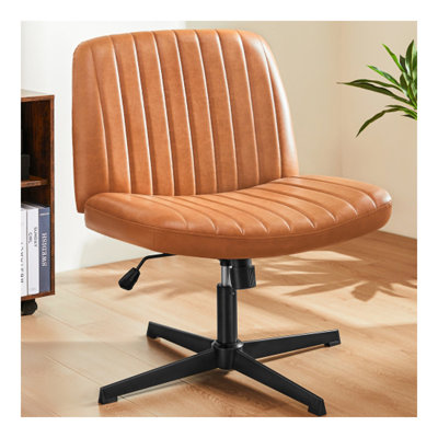 Fauteuil de bureau pivotant sans accoudoirs, sans pieds et à roulettes