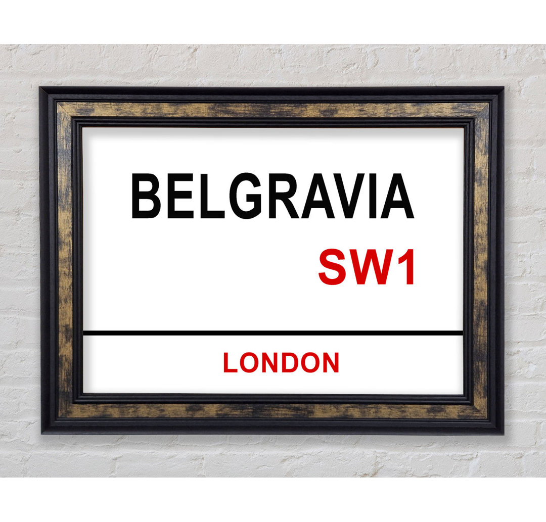 Belgravia Signs - Einzelne Bilderrahmen Typografie