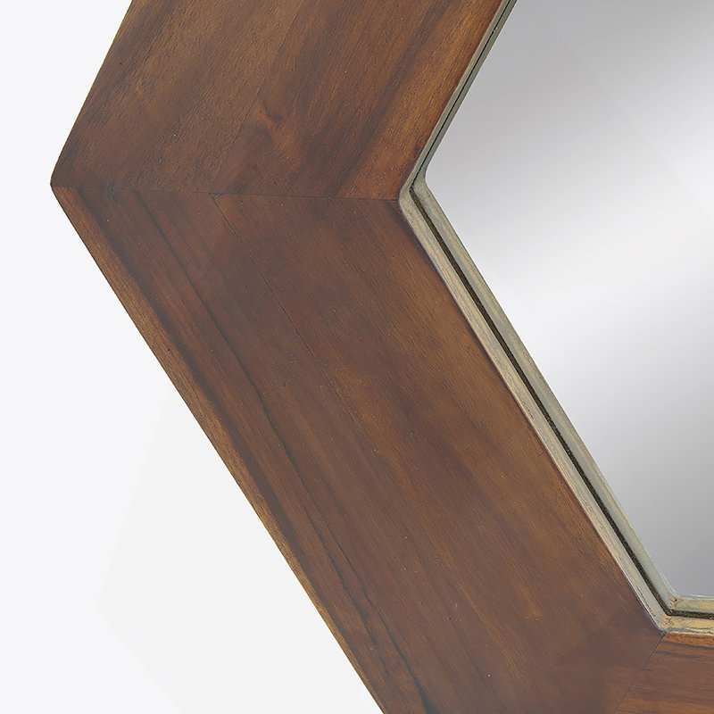 Miroir Luster Mid-Century, Brun