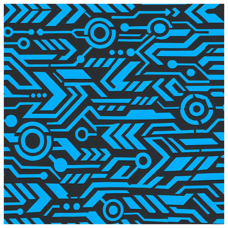 Édredon bleu à motif de circuit imprimé, Twin Extra Long