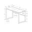 Bureau d'ordinateur moderne avec plateau en verre trempé pour le bureau personnel et les espaces de travail pour ordinateur portable.-445551674