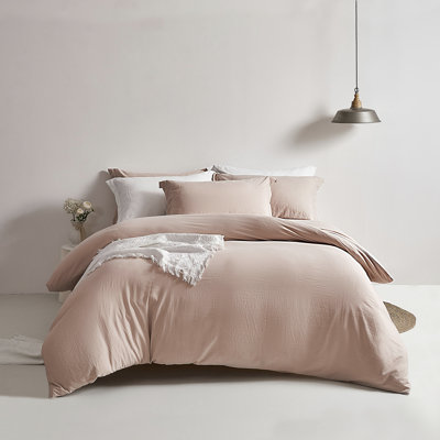 Solayne Super Soft Duvet Cover - 100% Washed Microfiber Comforter Cover Set 3 Pieces with Zipper Closure & Corner Ties