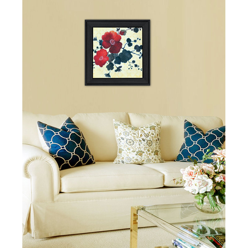 «Japanese Blossoms I», art mural encadré pour le salon, décoration murale par JG Studios
