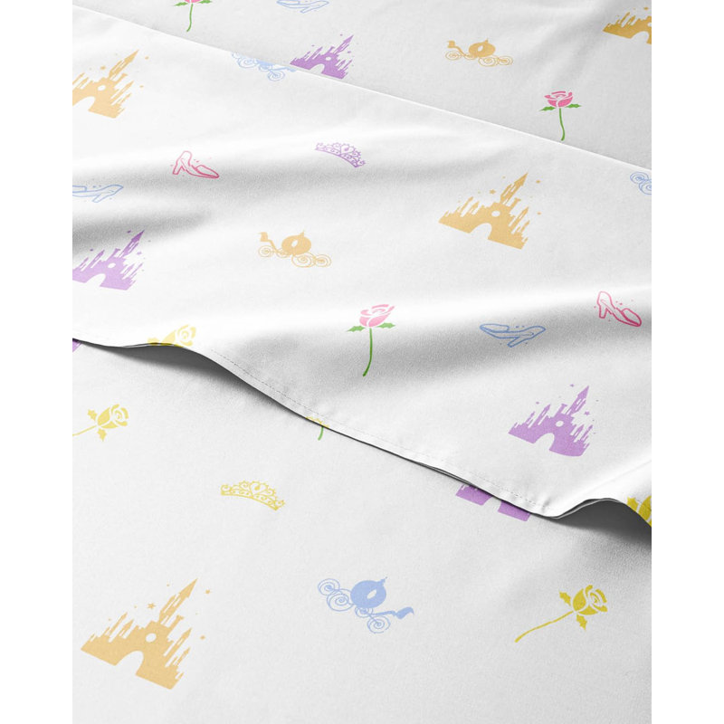 Ensemble de draps pour enfants, literie en microfibre douce, confortable et respirante, draps faciles d'entretien, Princesse