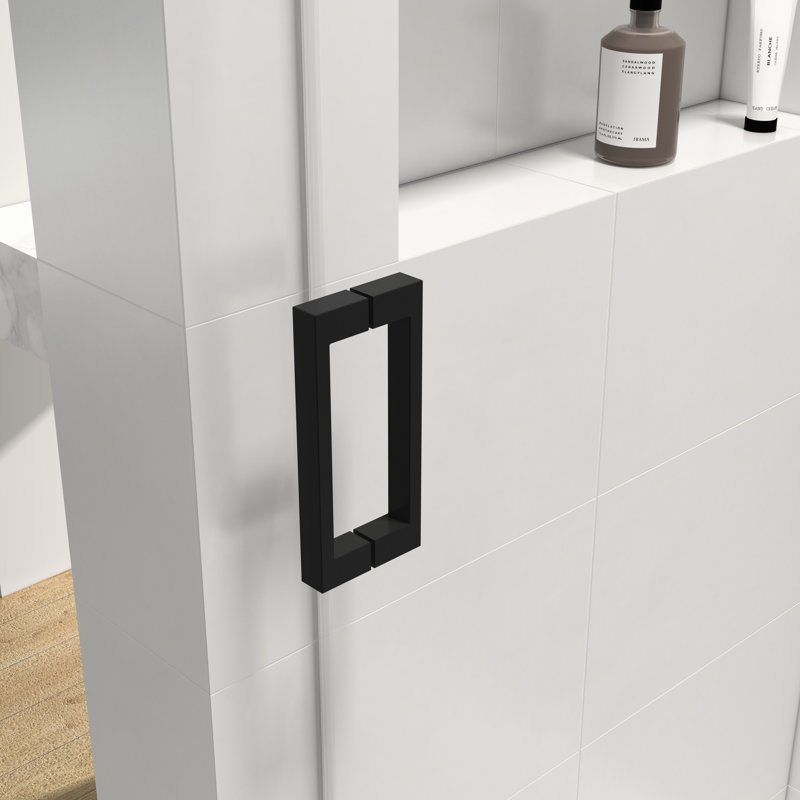 Porte coulissante simple de 56 à 60 po x H 76 po, Noir