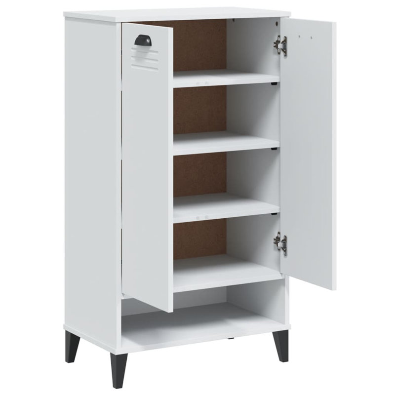 10 Pair Shoe Storage Cabinet, White