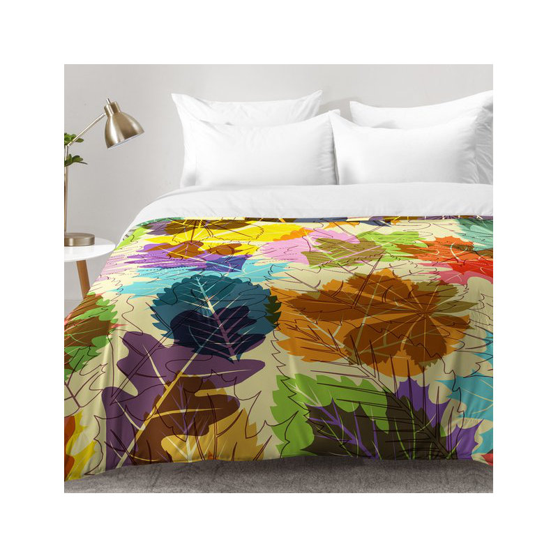 Fimbis Modern & Contemporary Floral Comforter, King Comforter + 2 King Shams