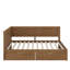 Lit de jour simple en bois avec 2 tiroirs et garde-corps rustique-1111096334