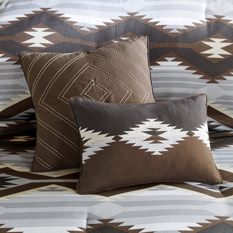 Woolrich Bitter Creek Oversized Comforter Set, King Comforter + 7 Additional Pieces, Brown