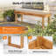 Banc d'extérieur en bois de sapin brun clair