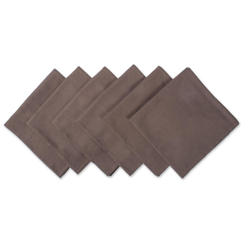 Scheffler Cotton Blend Square Napkin, Dark Brown