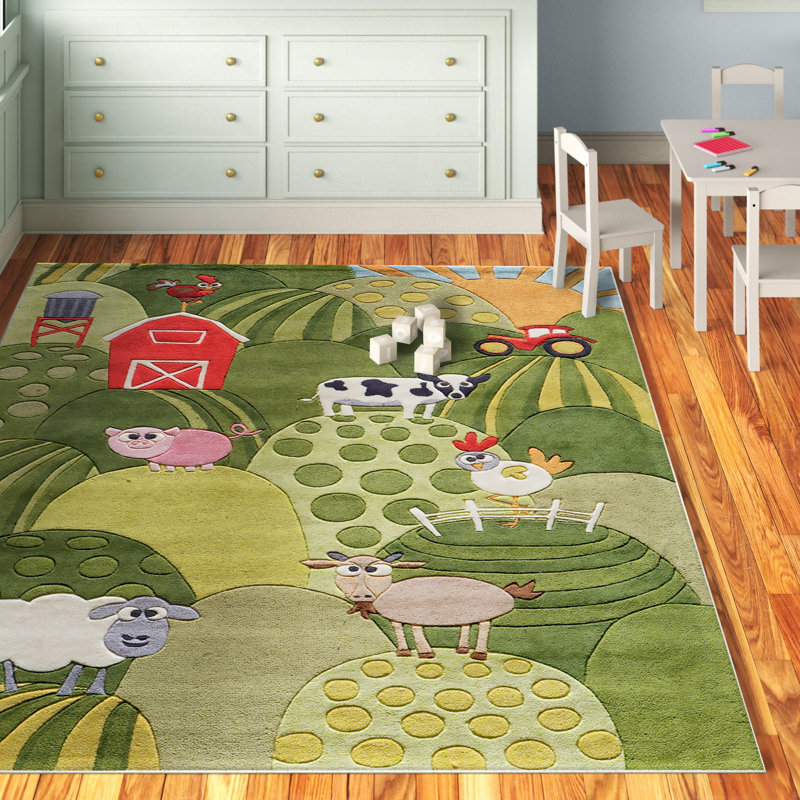 Barbra Handmade Polyester Rug, Rectangle 8' x 10'