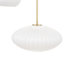 Alexa White Ribbed Glass & Gold Metal Multi Drop Pendant