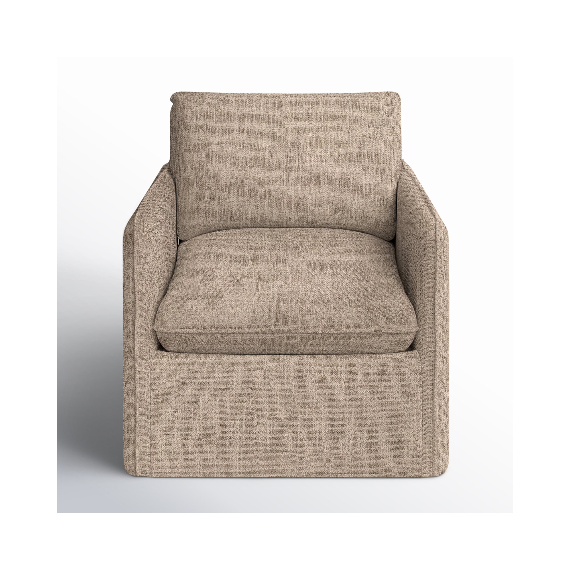 Bellatrix Slipcovered Armchair, Conversation Linen Basketweave