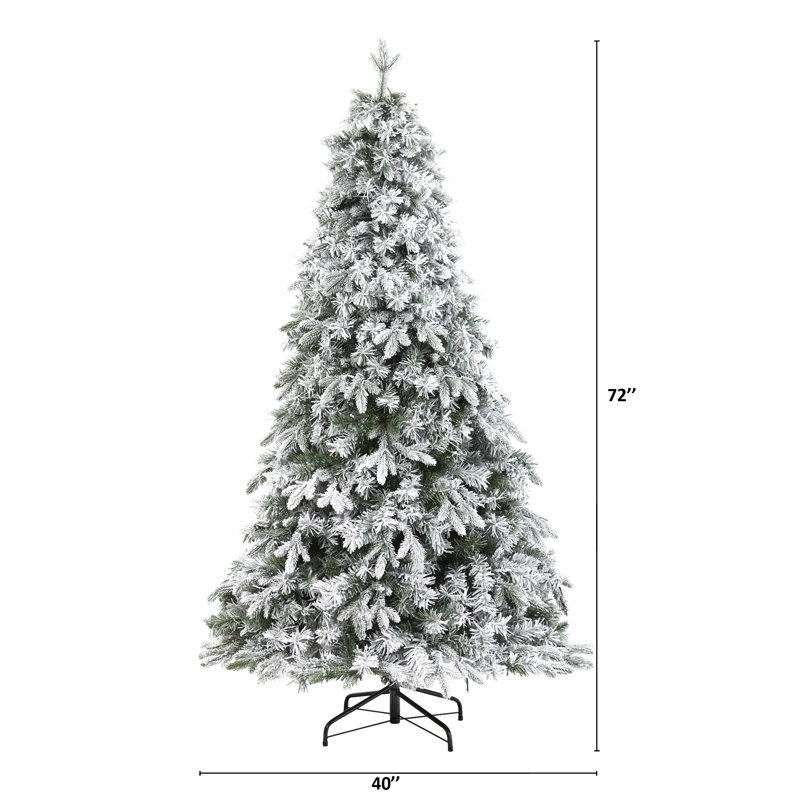 Lighted Artificial Pine Christmas Tree, 6' H