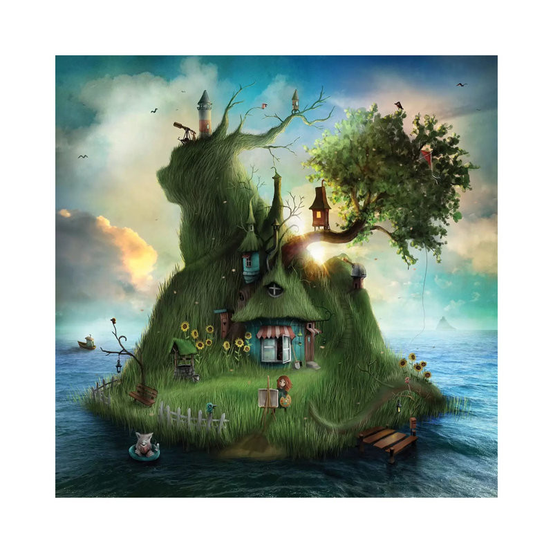 Sommaren by Alexander Jansson - Print on Canvas, 45.72 cm H x 45.72 cm W x 1.91 cm D, Wrapped Canvas