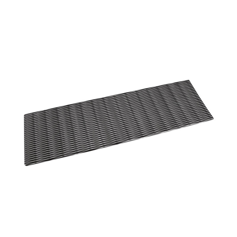 Elite Global Solutions Melamine Tray, White/Black Decal, 0.75" H x 20.88" W x 6.38" D