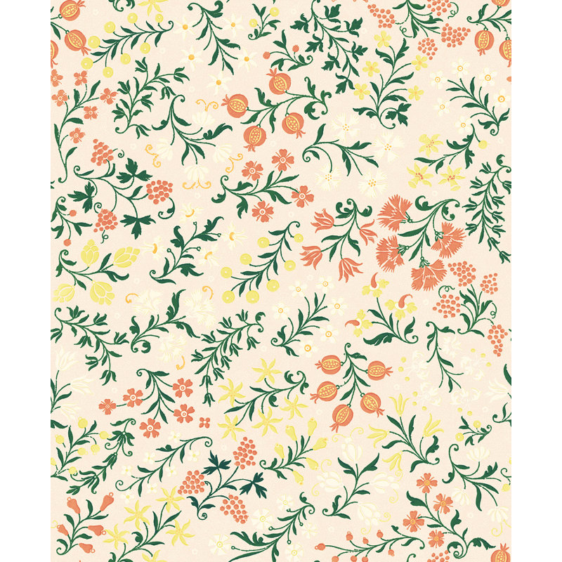 Yuki Osada Floral Wallpaper Double Roll, Cream