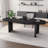 Black Free Form Solid Wood desk-2088366680